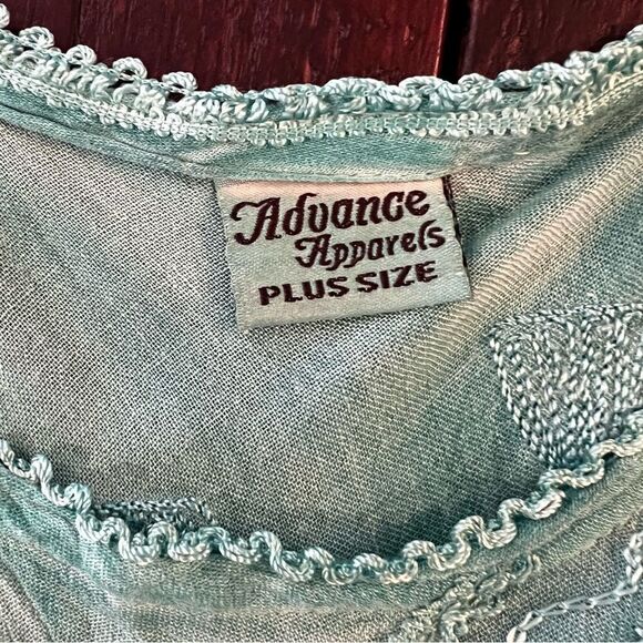 Plus Size Advance Apparels Tunic Top Green with Sequins size 3X - Picture 8 of 10